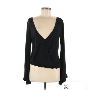 American Eagle Outfitters soft and sexy black top with flared sleeves